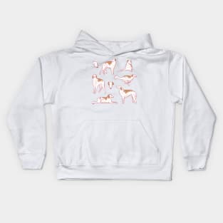 Long nose dog pattern Kids Hoodie